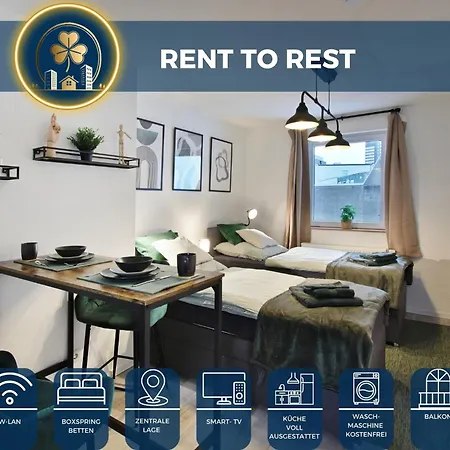 Ferienwohnung Rtr Essen - Fuer Bis Zu 2 Personen - Voll Ausgestattet - Balkon - Zentral Limbecker Platz - Messe - Uniklinikum - Smart Tv - Parken - Modern Exterior foto