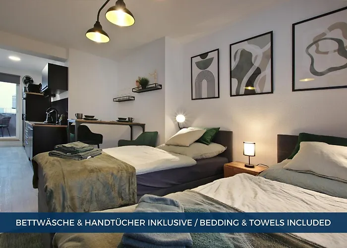 Rtr Essen - Fuer Bis Zu 2 Personen - Voll Ausgestattet - Balkon - Zentral Limbecker Platz - Messe - Uniklinikum - Smart Tv - Modern