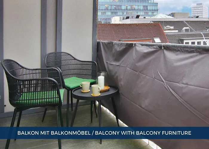 Rtr Essen - Fuer Bis Zu 2 Personen - Voll Ausgestattet - Balkon - Zentral Limbecker Platz - Messe - Uniklinikum - Smart Tv - Modern