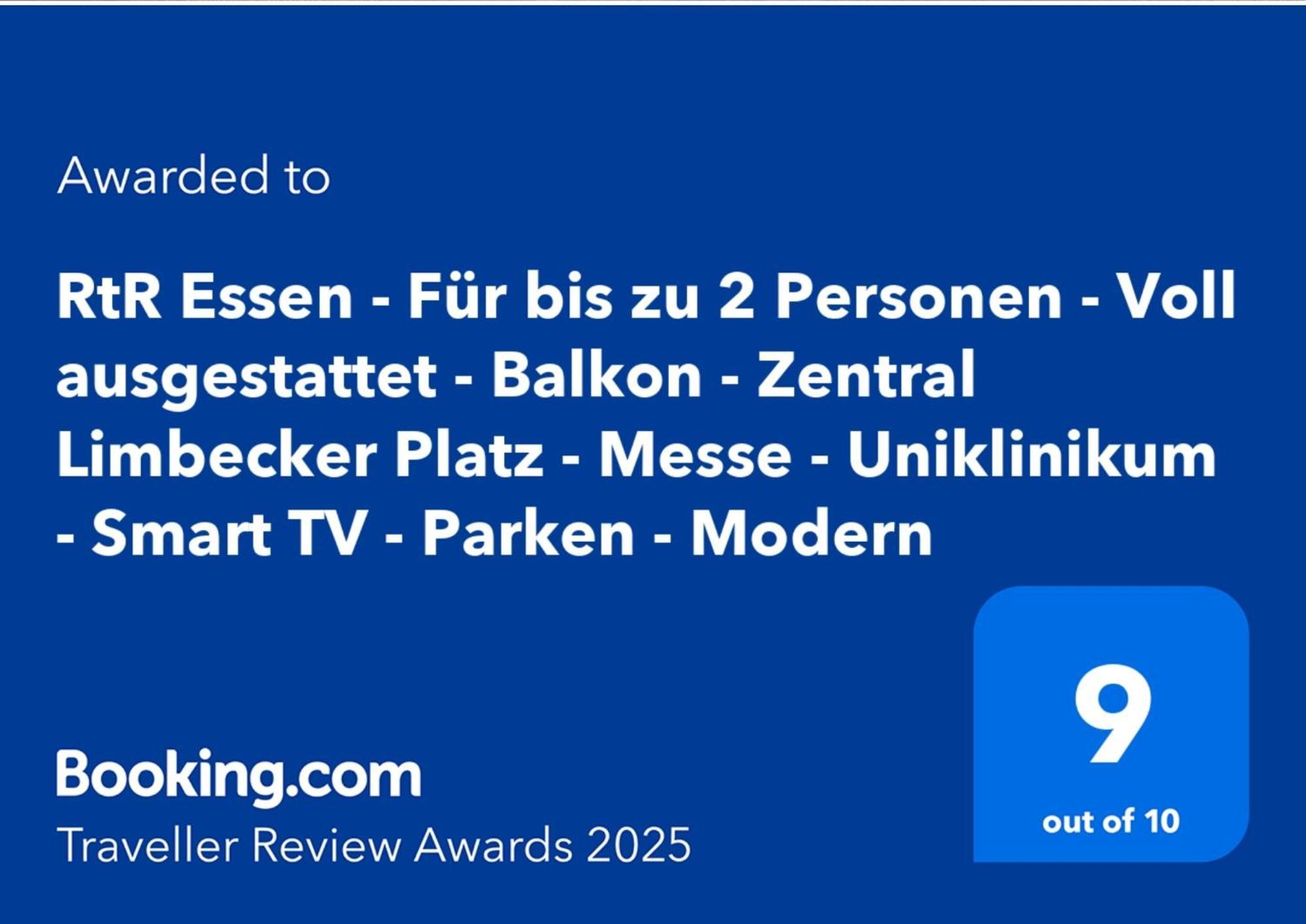 Rtr - Fuer Bis Zu 2 Personen - Voll Ausgestattet - Balkon - Zentral Limbecker Platz - Messe - Uniklinikum - Smart Tv - Parken - Modern *